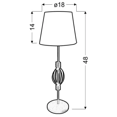 Moderná stolná lampa ROSETTE 1 - 1xE14, 1x40W, biela / oranžová