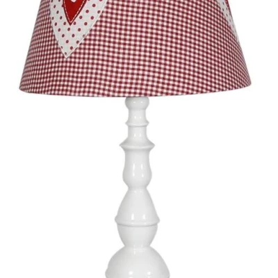 Stolná lampička do detskej izby SWEET - 1xE27, 60W, biela / ružová