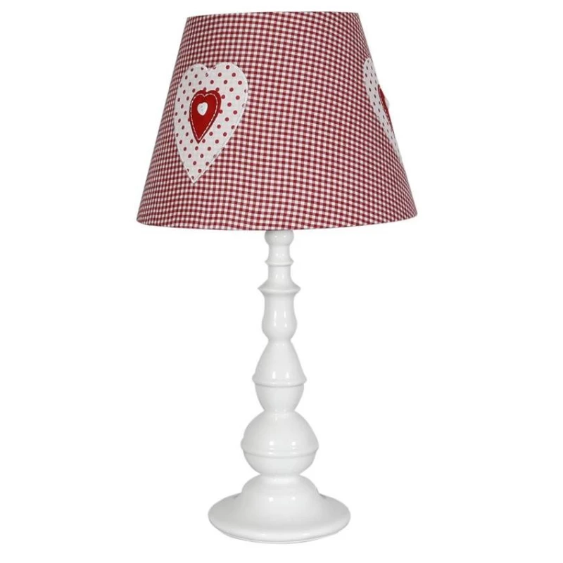 Stolná lampička do detskej izby SWEET - 1xE27, 60W, biela / ružová