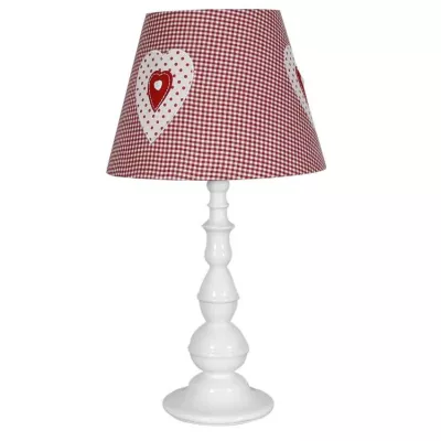 Stolná lampička do detskej izby SWEET - 1xE27, 60W, biela / ružová