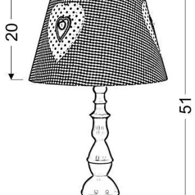 Stolná lampička do detskej izby SWEET - 1xE27, 60W, biela / ružová