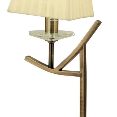 Stolová lampa VALENCIA - 1xE14, 40W, patina / béžová