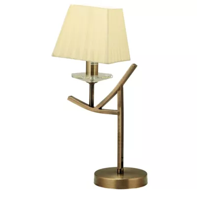 Stolová lampa VALENCIA - 1xE14, 40W, patina / béžová