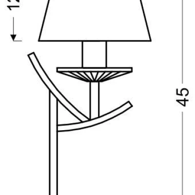 Stolová lampa VALENCIA - 1xE14, 40W, patina / béžová