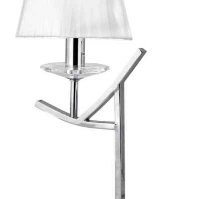 Stolná lampa VALENCIA - 1xE14, 40W, chrómovaná / biela