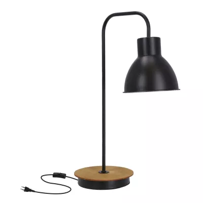 Stolná lampa v škandinávskom štýle VARIO - 1xE27, 60W, čierna