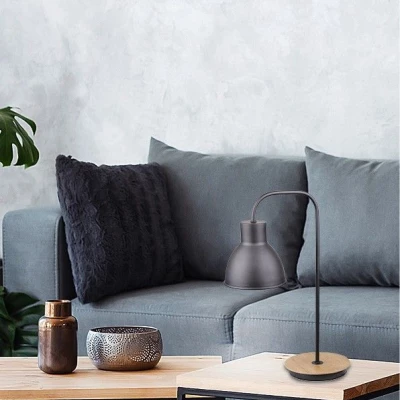 Stolná lampa v škandinávskom štýle VARIO - 1xE27, 60W, čierna