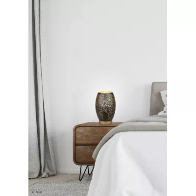 Stolná dizajnová lampa VENUS - 1xE27, 60W, čierna / zlatá