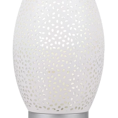 Stolná dizajnová lampa VENUS - 1xE27, 60W, strieborná / biela
