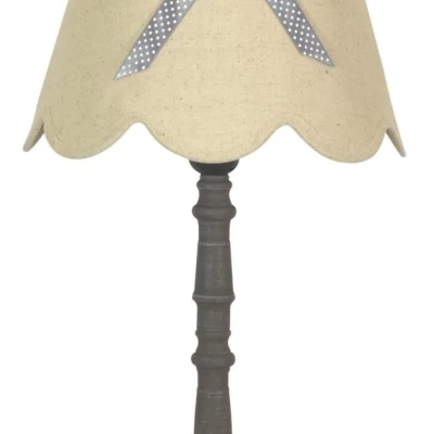 Stolová lampa VIBU - 1xE27, 60W, šedá / béžová