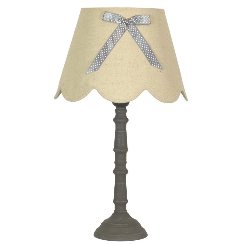 Stolová lampa VIBU - 1xE27, 60W, šedá / béžová