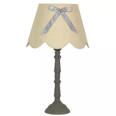 Stolová lampa VIBU - 1xE27, 60W, šedá / béžová
