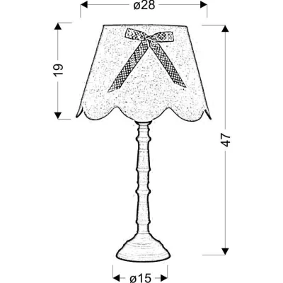 Stolová lampa VIBU - 1xE27, 60W, šedá / béžová