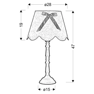 Stolová lampa VIBU - 1xE27, 60W, šedá / béžová