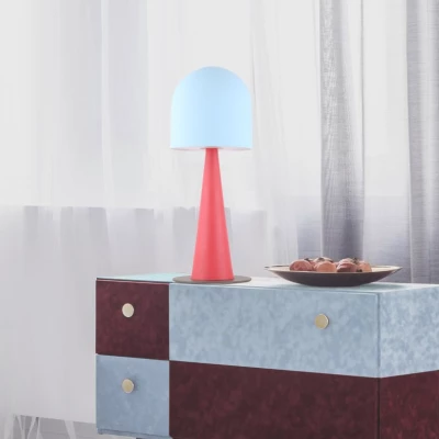 Stolová lampa VISBY - 1xE27, 40W, červená / modrá
