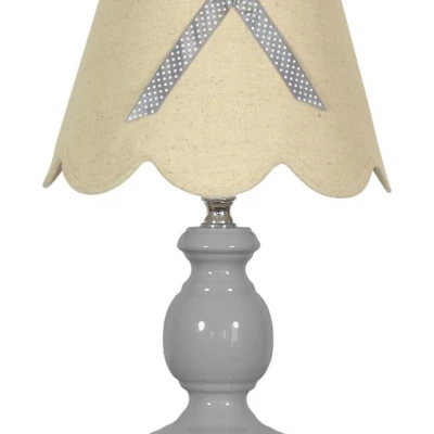 Stolná lampa WHILMA - 1xE14, 40W, šedá / béžová