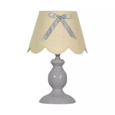 Stolná lampa WHILMA - 1xE14, 40W, šedá / béžová