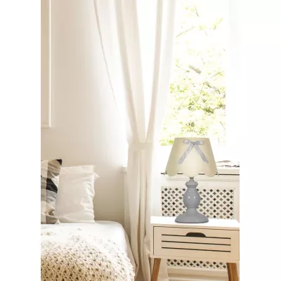 Stolná lampa WHILMA - 1xE14, 40W, šedá / béžová
