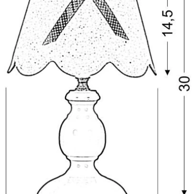 Stolná lampa WHILMA - 1xE14, 40W, šedá / béžová
