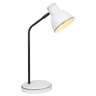 Moderná stolná lampa ZUMBA - 1xE14, 40W, biela / čierna