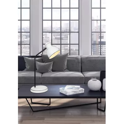 Moderná stolná lampa ZUMBA - 1xE14, 40W, biela / čierna