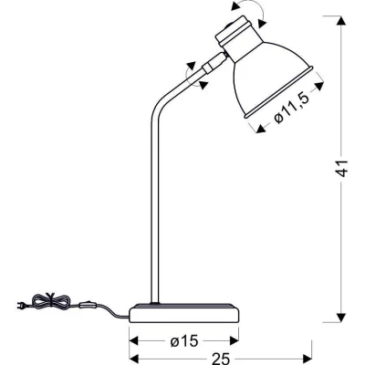 Moderná stolná lampa ZUMBA - 1xE14, 40W, biela / čierna