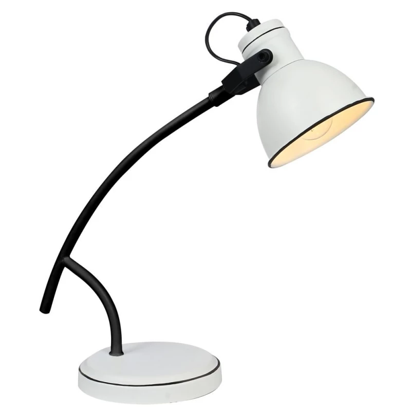 Moderná stolná čítacia lampa ZUMBA - 1xE14, 40W, biela / čierna