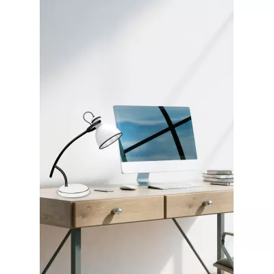 Moderná stolná čítacia lampa ZUMBA - 1xE14, 40W, biela / čierna