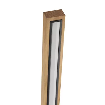 LED stojacia drevená lampa ALSET - 18W, 4000K (denná biela), dub / čierna