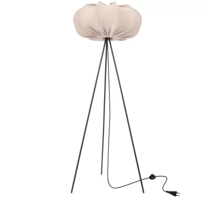 Dizajnová stojacia lampa CAFEE - 1xE27, 40W, čierna / frappé