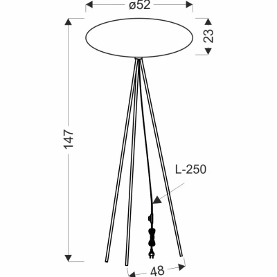 Dizajnová stojacia lampa CAFEE - 1xE27, 40W, čierna / frappé