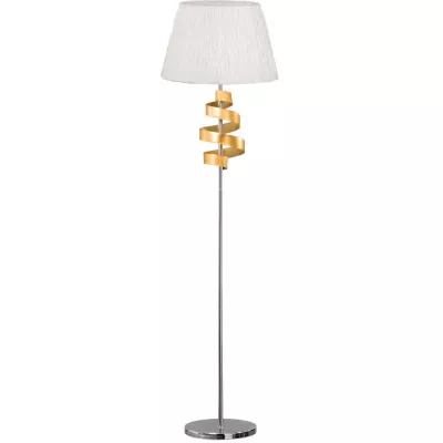Stojacia lampa DENIS - 1xE27, 60W, chrómovaná / zlatá