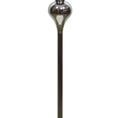Stojacia moderná lampa GILLENIA - 1xE27, 60W, chrómovaná / čierna