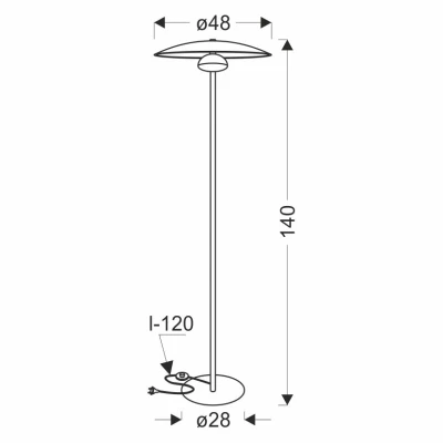 Stojacia LED lampa v škandinávskom štýle LUND - 16W, 3000K (teplá biela), biela