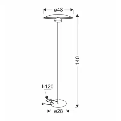 Stojacia LED lampa v škandinávskom štýle LUND - 16W, 3000K (teplá biela), biela
