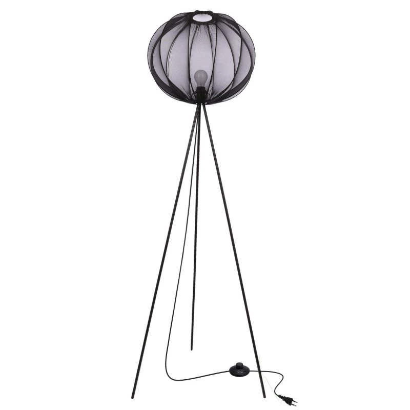 Dizajnová stojacia lampa MELLOW - 1xE27, 40W, čierna
