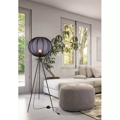 Dizajnová stojacia lampa MELLOW - 1xE27, 40W, čierna