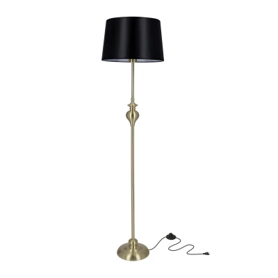 Moderná stojacia lampa PRIMA - 1xE27, 60W, zlatá / čierna