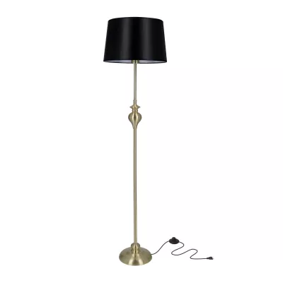 Moderná stojacia lampa PRIMA - 1xE27, 60W, zlatá / čierna
