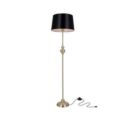 Moderná stojacia lampa PRIMA - 1xE27, 60W, zlatá / čierna
