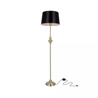 Moderná stojacia lampa PRIMA - 1xE27, 60W, zlatá / čierna