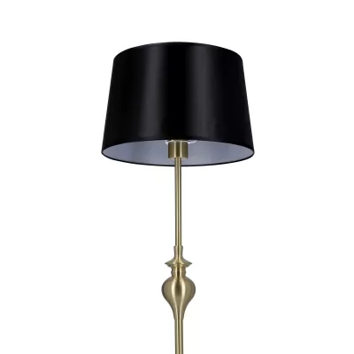 Moderná stojacia lampa PRIMA - 1xE27, 60W, zlatá / čierna