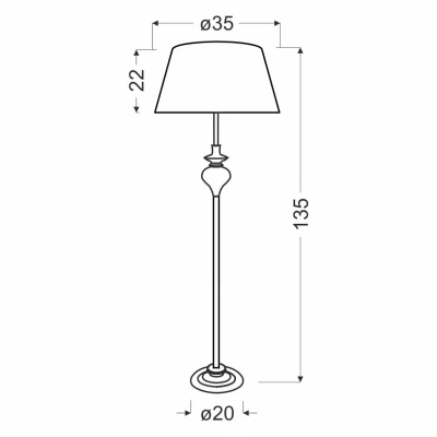 Moderná stojacia lampa PRIMA - 1xE27, 60W, chrómovaná / strieborná