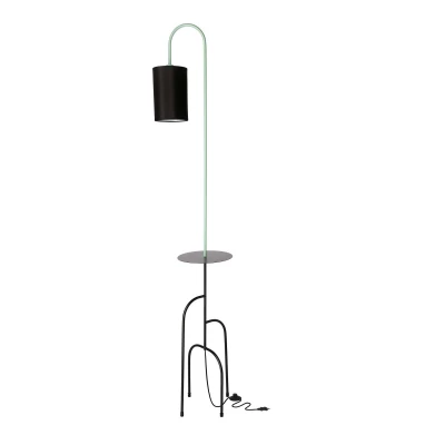 Stojacia dizajnová lampa RAVELLO - 1xE14, 40W, čierna / zelená