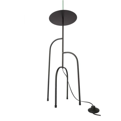Stojacia dizajnová lampa RAVELLO - 1xE14, 40W, čierna / zelená
