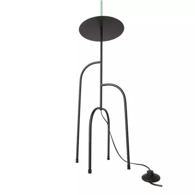 Stojacia dizajnová lampa RAVELLO - 1xE14, 40W, čierna / zelená