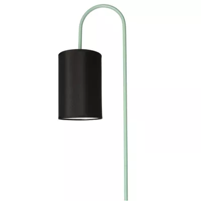 Stojacia dizajnová lampa RAVELLO - 1xE14, 40W, čierna / zelená