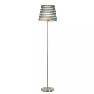 Moderná stojacia lampa SEGIN - 1xE27, 60W, strieborná / šedá