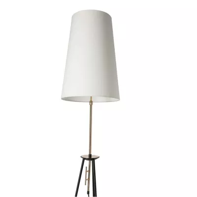 Dizajnová stojacia lampa trojnožka TAFLO - 1xE27, 60W, čierna / zlatá / biela