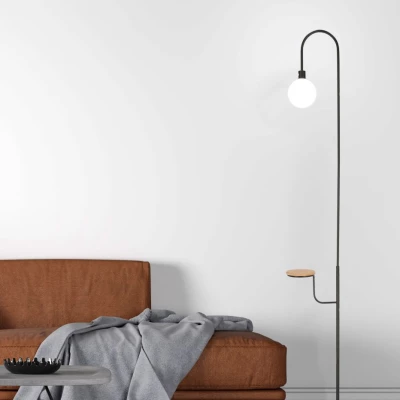 Stojacia škandinávska lampa VANITY - 1xG9, 40W, čierna / biela